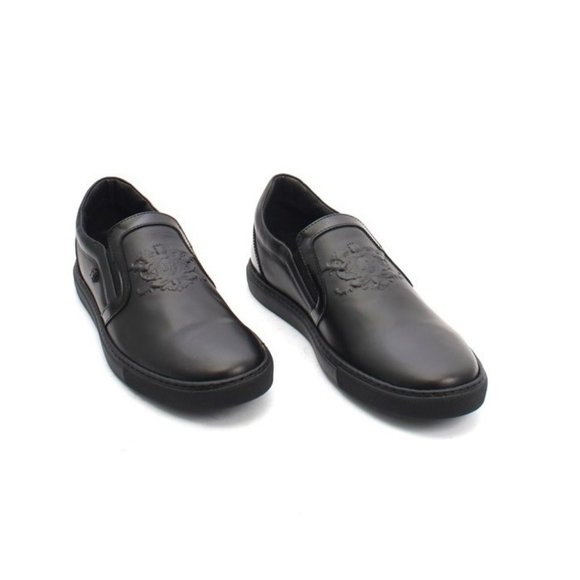 Italian John Richmond 6690 Black Leather Loafers Fashion Sneakers Shoes main image 6